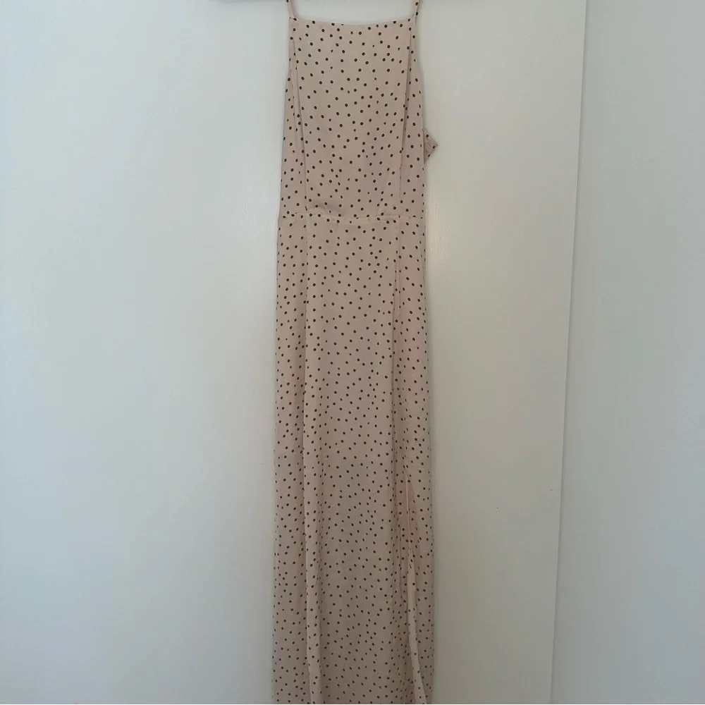 Karli‎ Kloss for Express Pink Polkadot Maxi Dress